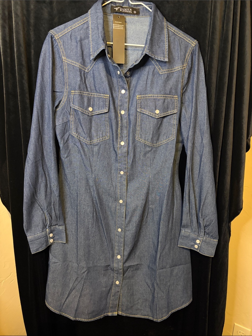 Nwt lucky & Blessed denim dress